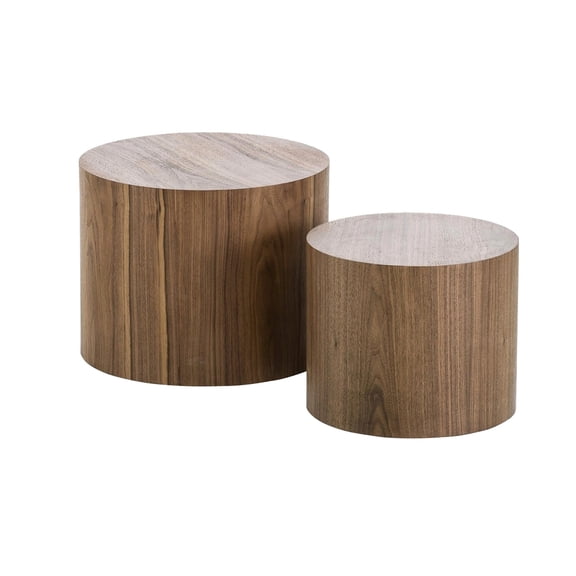 Walnut Veneer Ottoman / Can Be Used as a Footstool