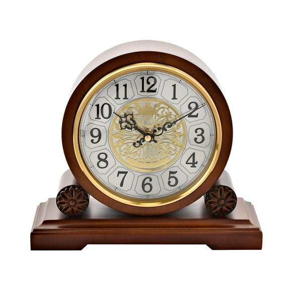 Walnut Westminster Mantel Clock - Duffle shape Arabic Dial