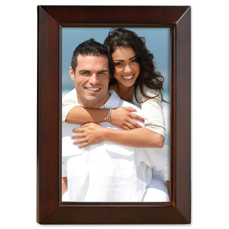 Lawrence Frames Estero Collection, Walnut Wood Picture Frame, 4x6