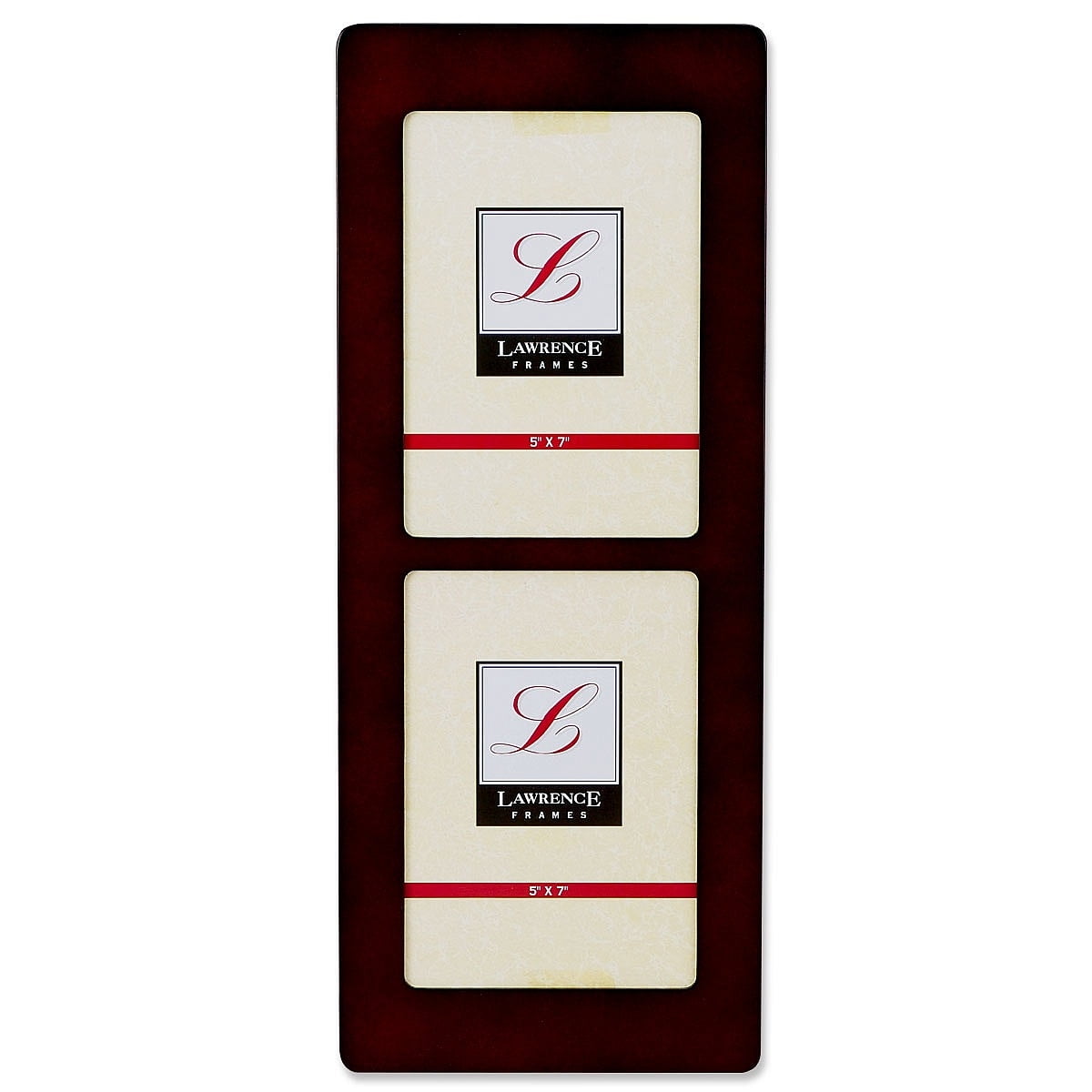 Walnut Wood 5x7 Multi Double Vertical Picture Frame