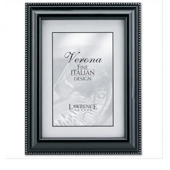 Walnut Wood 5x7 Picture Frame - Silver Bead Design