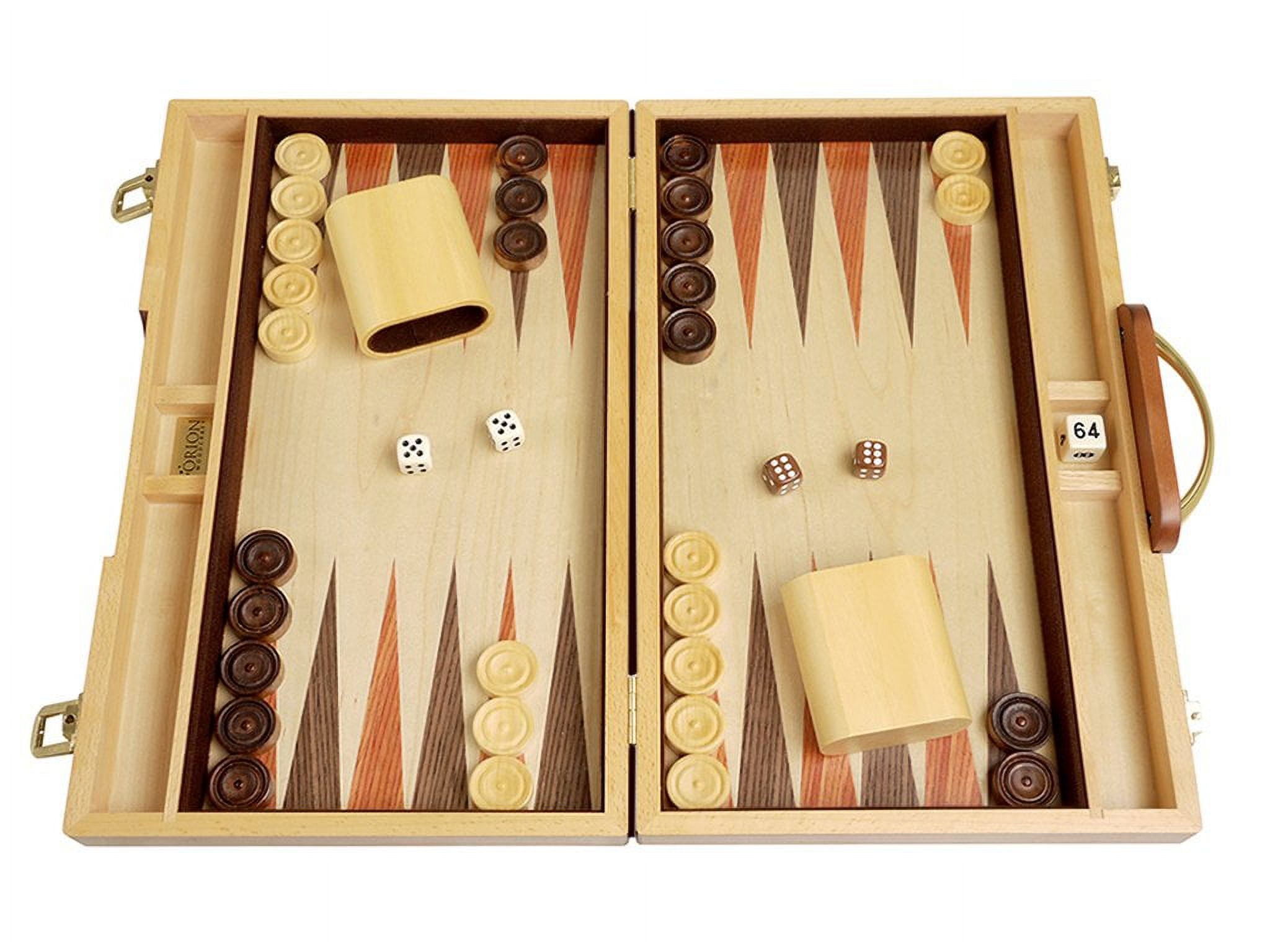 Walnut Wood Backgammon Set MMF7 15" Classic Handcrafted Wooden