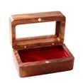 thumbnail image 1 of Walnut Wood Cufflink Box with Clear Acrylic Lid - Solid Wood Jewelry Display Case for Cufflinks, Rings, Earrings - Portable, Small Gift Box (2.8 x 1.8 x 1.3 in), 1 of 5