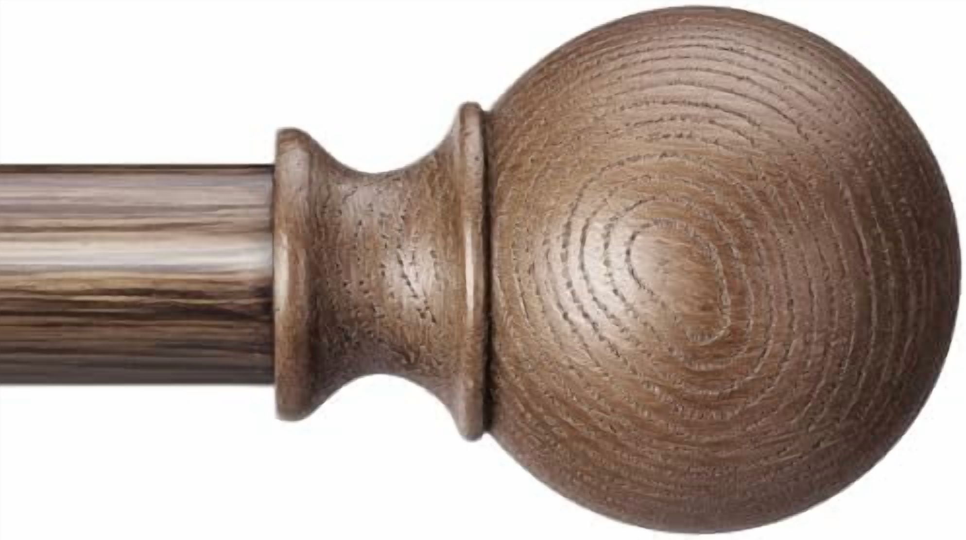 Walnut Wood Curtain Rods for Windows 72 to 144 Inch(6-12ft) - 1'' Diameter Heavy Duty Curtain Rods with Imitation Wood Grain Pattern Finials,Adjustable Decorative Curtain Rods Set,28-144''