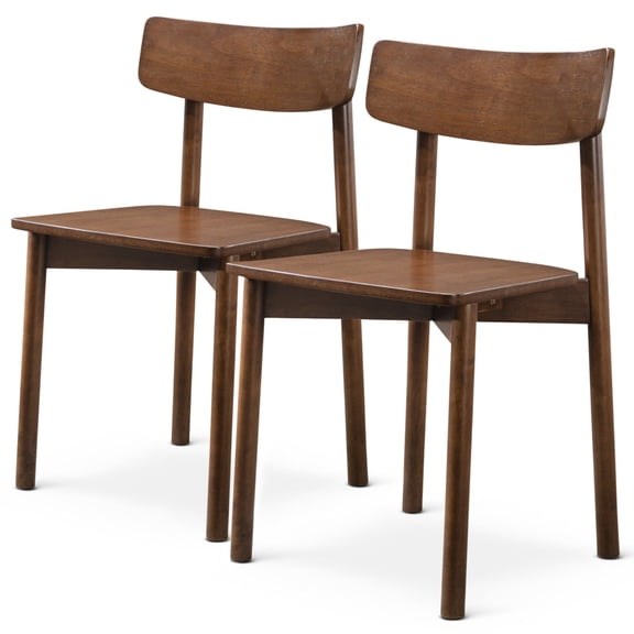 Walnut Wood Finish - Contoured Seat for Support - Dining and Living Areas - Combine Function and Style
