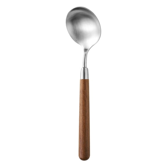 Walnut Wood Handle Flatware Set, Heavy-Duty Stainless Steel Cutlery for Rust Resistant Daily Dining, Dinner Knife Fork Spoon for 1, Rustic Silverware for Home Camping Travel by WEIWEIGG