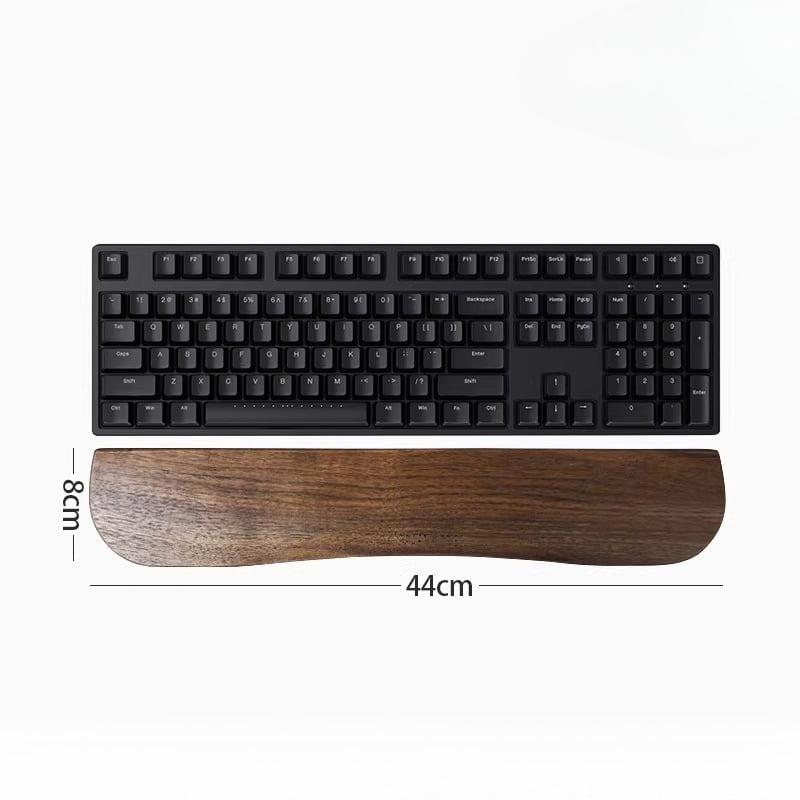 Walnut Wood Keyboard & Mouse Wrist Rest Set, Ergonomic Palm Support Pad for PC/Laptop, Creative Desktop Computer Wrist Rest Combo