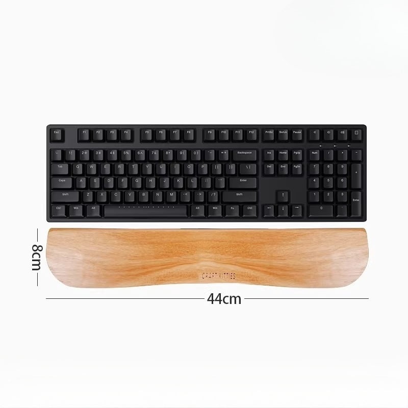 Walnut Wood Keyboard & Mouse Wrist Rest Set, Ergonomic Palm Support Pad for PC/Laptop, Creative Desktop Computer Wrist Rest Combo