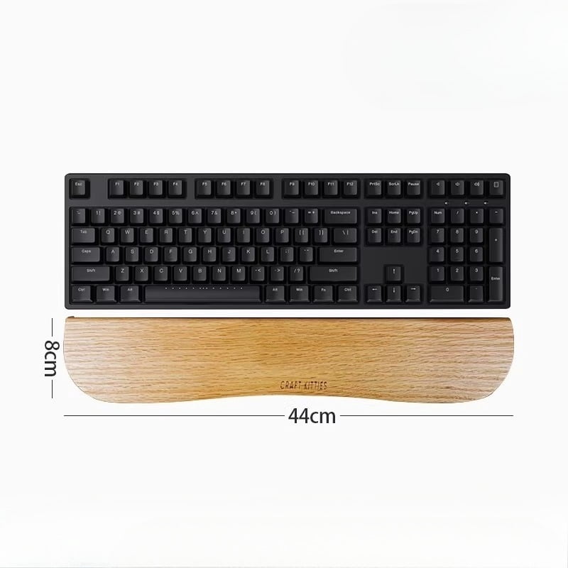 Walnut Wood Keyboard & Mouse Wrist Rest Set, Ergonomic Palm Support Pad for PC/Laptop, Creative Desktop Computer Wrist Rest Combo
