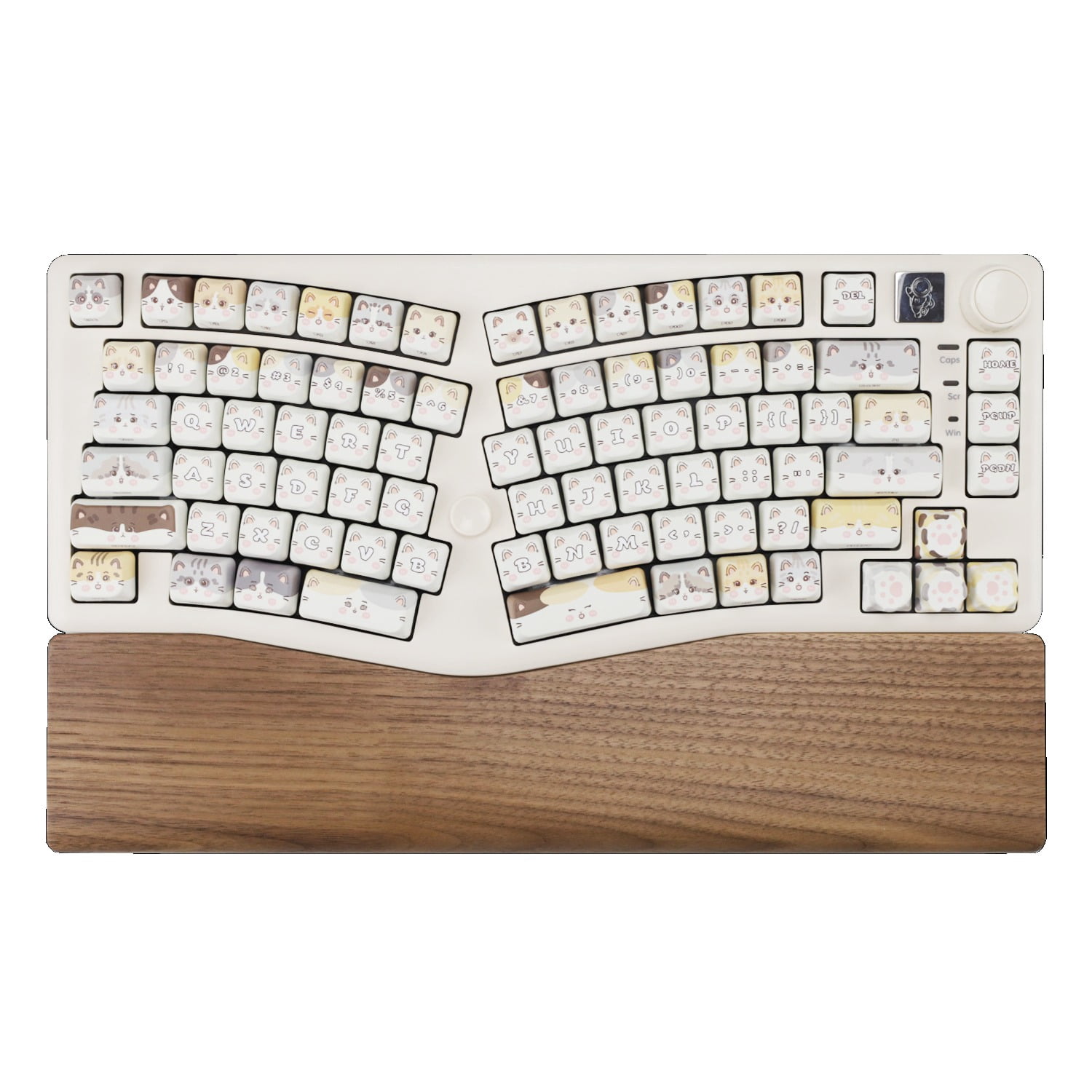 Walnut Wood Keyboard Wrist Rest for Leobog A75, Ergonomic Hand & Wrist Support Pad for Office & Gaming Desk Setup