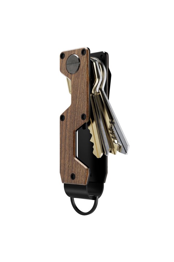 Walnut Wood One Size Key Case Minimalist Key Organizer