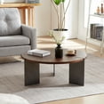 thumbnail image 1 of Walnut Wood Round Coffee Table | Eco - friendly Choice for Families, 1 of 5