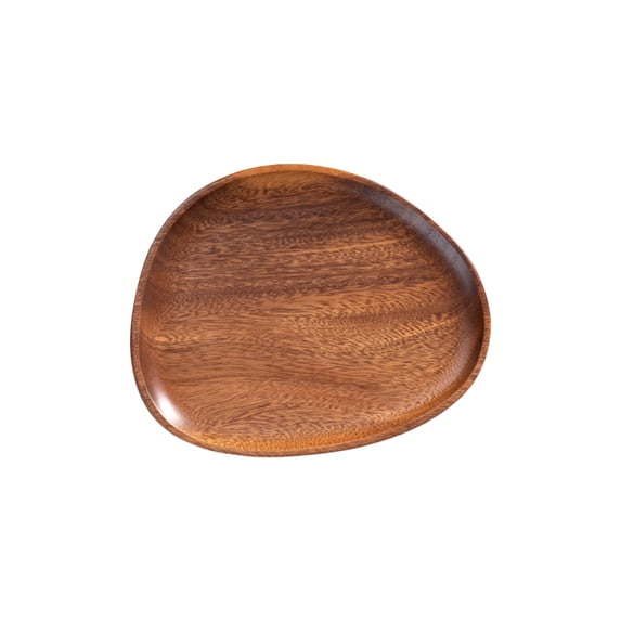 Walnut Wood Serving Trays, Irregular Natural Wood Platters, Multi-Purpose Decorative Wood Plate for Breakfast Coffee Tea Snack Jewelry Key Storage Kitchen Tabletop & Party Decor