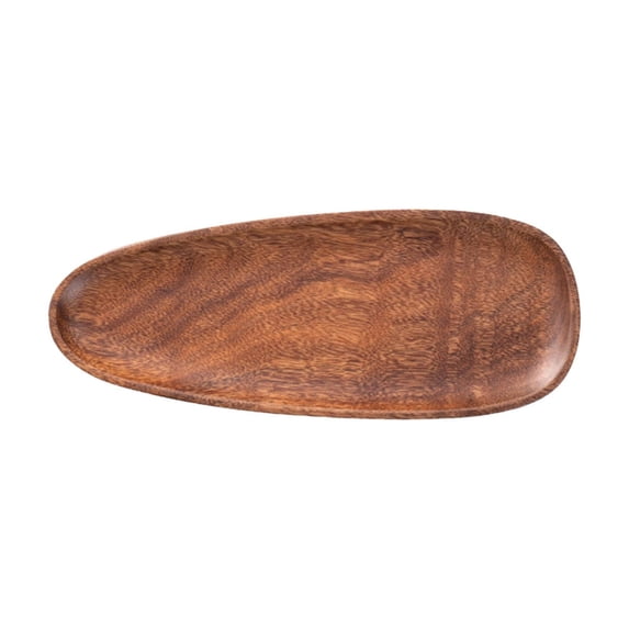 Walnut Wood Serving Trays, Irregular Natural Wood Platters, Multi-Purpose Decorative Wood Plate for Breakfast Coffee Tea Snack Jewelry Key Storage Kitchen Tabletop & Party Decor