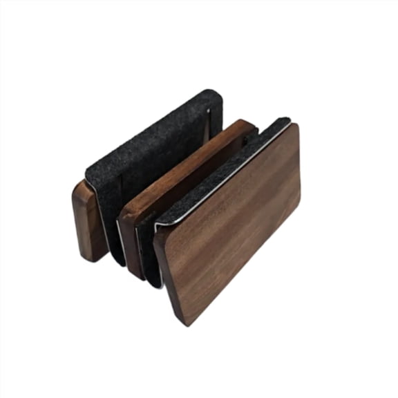 Walnut Wood Vertical Laptop Stand, Adjustable Laptop Holder & Desk Organizer for MacBook,Space Saving Desktop Shelf