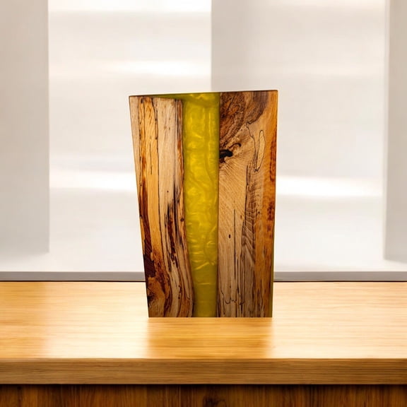 Olive Wood with Yellow Epoxy Charcuterie Boards/Serving Board with Handle