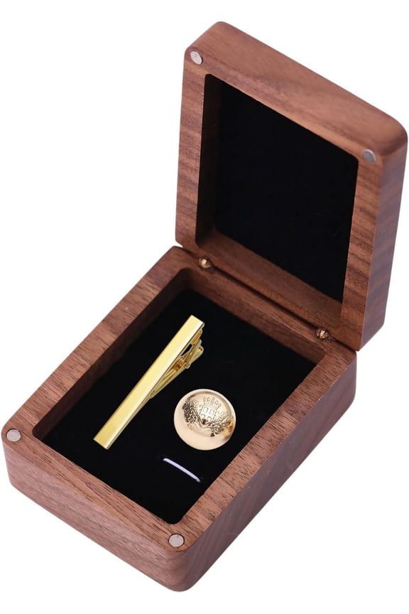 Walnut Wooden Cufflinks Box Black Storage Gift Box Jewelry Display Box for Engagement Birthday Anniversary 3.352.361.38 inch DIY