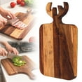 thumbnail image 1 of Walnut Wooden Small Cutting Board - Chopping Board with Handle for Bread, Reusable Cheese and Vegetable Platter, Durable Food-Safe Wood Kitchen Board, Rustic Dinner Serving Board, 1 of 9