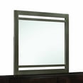 thumbnail image 1 of Walnut Wooden Transitional Rectangular Mirror, 1 of 2