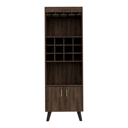 Walnut - colored - Two - door cabinet design - Living room decor - High - quality long - term use