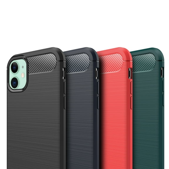 Waloo Brushed Slim Carbon Fiber Case for iPhone Xs, iPhone XR, iPhone Xs Max, iPhone 11, iPhone 11 Pro, iPhone 11 Pro Max
