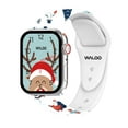 thumbnail image 1 of Waloo Christmas/Holiday Fun Printed Silicone Replacement Band Compatible With Your Apple Watch Fully Adjustable with Pin & Tuck Closure (42/44/45/49mm - White Santa), 1 of 4
