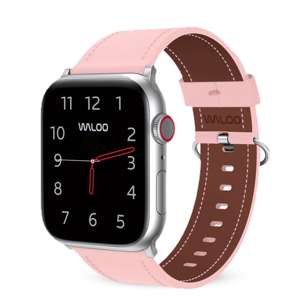 Waloo Classic Leather Genuine Leather Band for Apple Watch 40/41/42mm - Pink