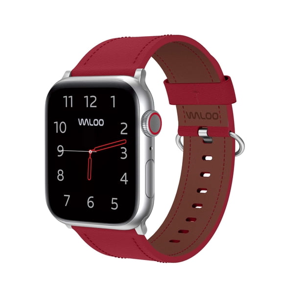 Waloo Classic Leather Band for Apple Watch - All Series, Genuine Leather
