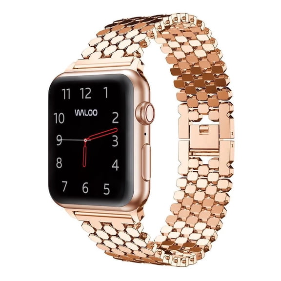 Waloo Honeycomb Style Silicone Band for Apple Watch 40/41/42mm - Rose Gold