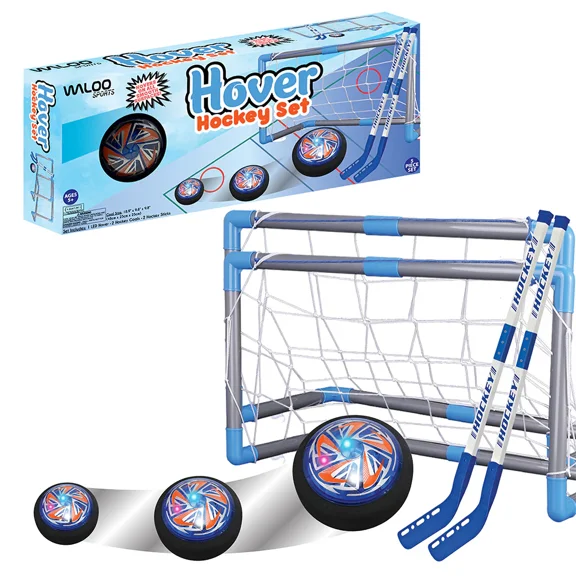 Waloo Hover Hockey Set with Hockey Sticks and Puck
