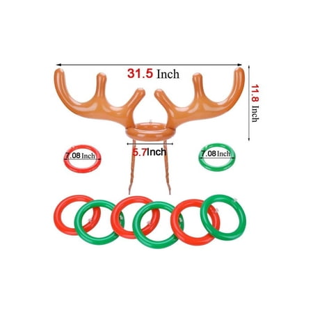 Waloo Sports Inflatable Reindeer Antler Ring Toss Game Fun For Kids of All Ages