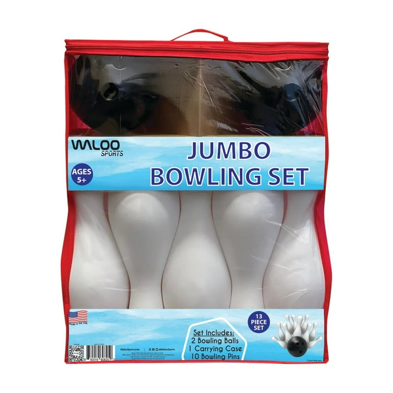 Waloo Sports Jumbo Bowling Set Made in the USA for Kids and Adults of All Ages