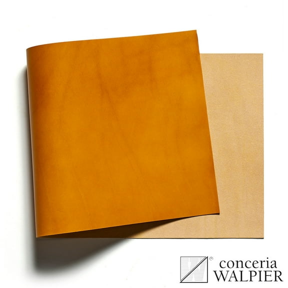 Walpier Conceria, Buttero, Italian Vachetta Leather, Panel, Yellow #16