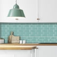 thumbnail image 1 of Walplus 12" x 6" 12 sheets Peel and Stick Tile Backsplash for Kitchen Bathroom Decor Kitchen Decor Capri Sea Glossy, 1 of 7