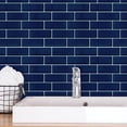thumbnail image 1 of Walplus 12" x 6" 12 sheets Peel and Stick Tile Backsplash for Kitchen Bathroom Decor Kitchen Decor Deep Blue Glossy, 1 of 7