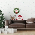 thumbnail image 1 of Walplus  Peeking Santa & Rudolph Christmas Garland Wall Sticker Decor, 1 of 6