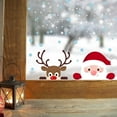 thumbnail image 1 of Walplus  Peeking Santa & Rudolph Christmas Window Clings Window Decoration Double Sided Reusable Removable Electrostatics PVC, 1 of 5