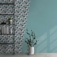 thumbnail image 1 of Walplus Peel and Stick Backsplash Arabesque Green and Blue 3D Tile Decals 24 Sheets 11" x 8", 1 of 10