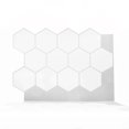 thumbnail image 1 of Walplus Peel and Stick Backsplash Classic Hexa Premium White 3D Tile Decals 8 Sheets 11" x 8", 1 of 7