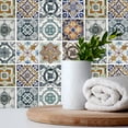 thumbnail image 1 of Walplus Peel and Stick Backsplash Corfu Colourful Mediterranean Wall Tile Decals 96 Pcs 6" x 6", 1 of 6