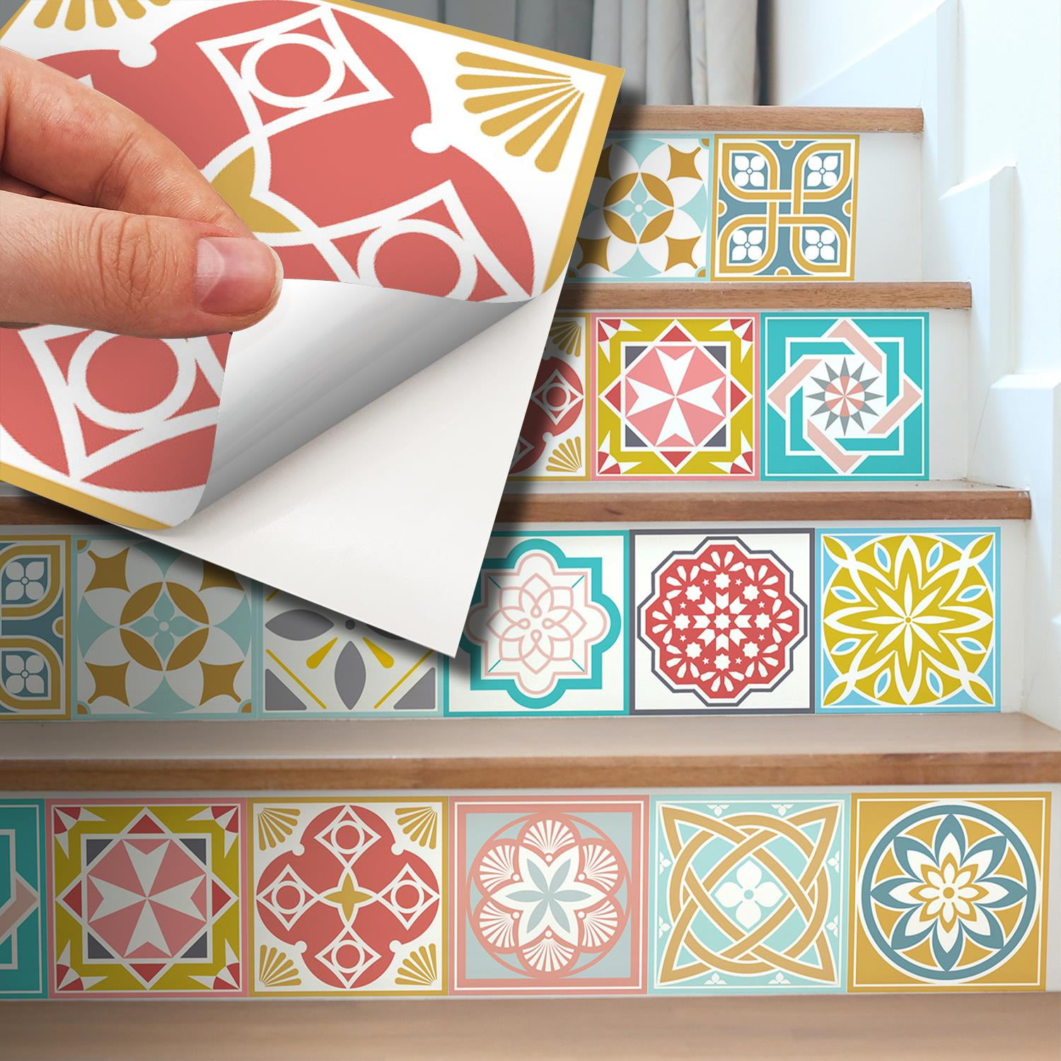 Walplus Peel and Stick Backsplash Malia Colourful Wall Tile Decals 24