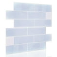 thumbnail image 1 of Walplus Peel and Stick Backsplash Serenity Light Blue 3D Tile Decals 12 Sheets 12" x 6", 1 of 7