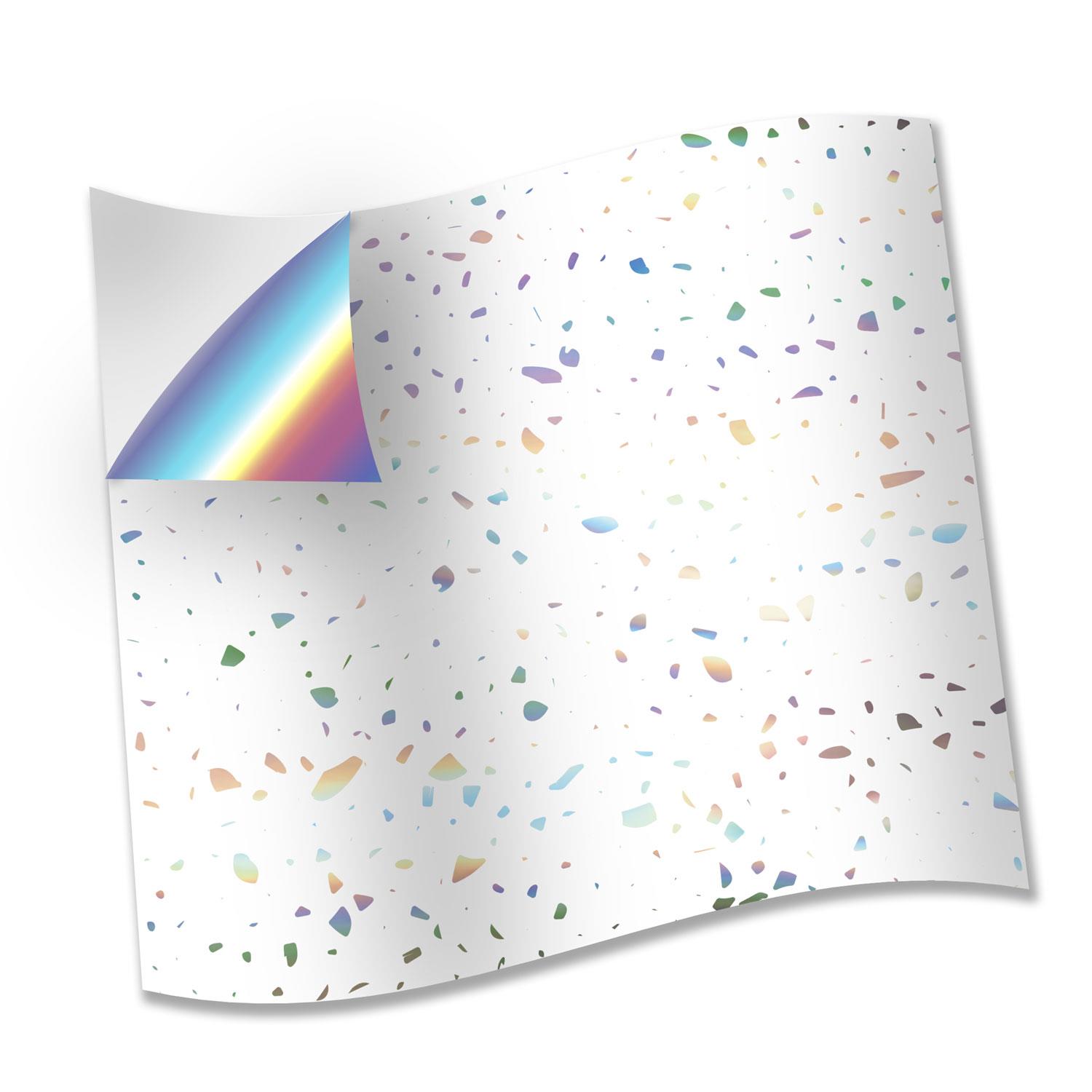 Walplus Peel and Stick Backsplash Terrazzo Holographic Glitter Wall