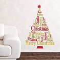 thumbnail image 1 of Christmas Decorations Clearance for Home, Indoor, Wall Stickers " Merry Christmas Decor" Wall Murals Decals Living Room Children Nursery Restaurant Cafe Hotel Home Decor (English Quote Christmas Tree), 1 of 3