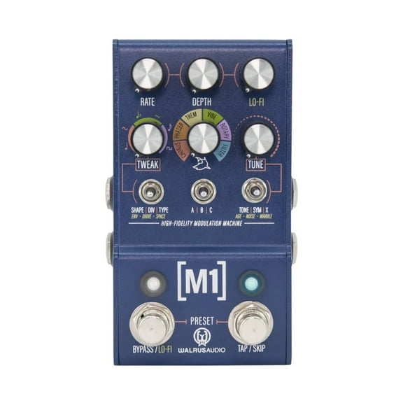 Walrus Audio Mako M1 High-Fidelity Modulation Machine Effects Pedal Blue