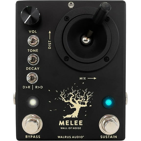 Walrus Audio Melee Wall of Noise Reverb and Distortion Effects Pedal Black