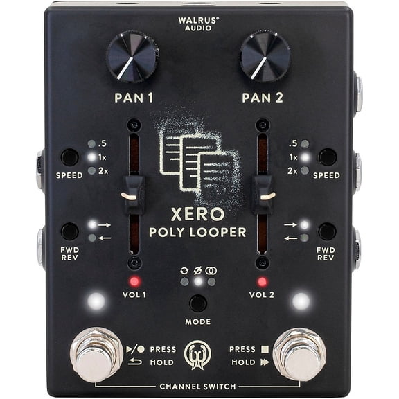 Walrus Audio Xero Polylooper Dual-Channel Looper Pedal Black