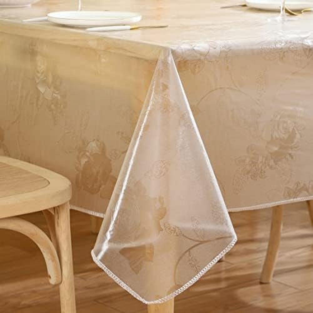 Walrus Clear Vinyl Tablecloth Protector Waterproof/OilProof Plastic