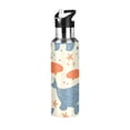 thumbnail image 1 of Walrus Fishes and Sea Stars Sports Bottle with Straw Stainless Steel Water Jug Portable Thermal Cup Leak-proof 1000ML, 1 of 9