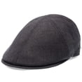 thumbnail image 1 of Walrus Hats Luxe Check Duckbill Flat Cap Grey – Modern 6-Panel Wool Blend Hat with Premium Cotton Liner, Suede Underbrim & Stretch Fit for Comfort, 1 of 7